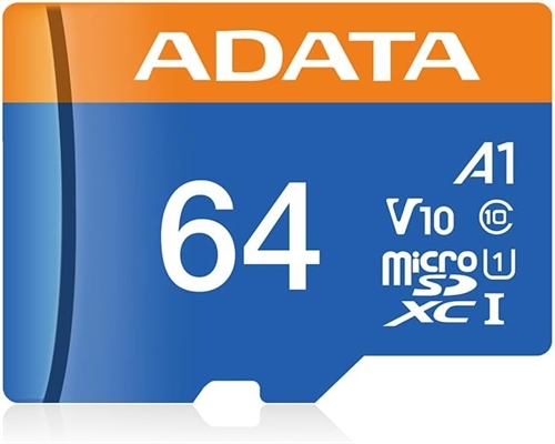 ADATA Premier microSDXC 64GB Memory Card with Adapter-front View