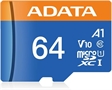 ADATA Premier microSDXC 64GB Memory Card with Adapter-front View