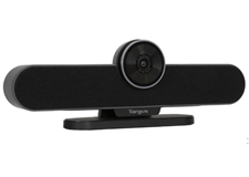 Targus Video Conferencing System Bar  - Cámara de Videoconferencia Todo en Uno, Campo de Visión de 120, 6 Micrófonos Beamforming, Zoom Digital 5X, Negro