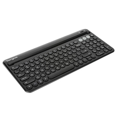 Targus AKB867US - Multi-Device Bluetooth Keyboard, Tablet/Smartphone Cradle, Bluetooth, Antimicrobial Protection, English, Black