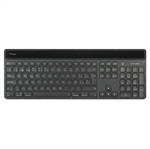 Targus EcoSmart - Wireless Keyboard, Bluetooth 5.0, Solar Energy Harvesting, Backlit Keys, Full Size, Antimicrobial, Spanish, Black