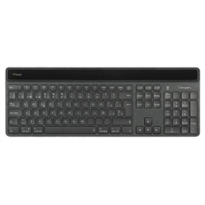 Targus EcoSmart - Wireless Keyboard, Bluetooth 5.0, Solar Energy Harvesting, Backlit Keys, Full Size, Antimicrobial, Spanish, Black