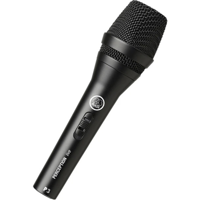 AKG Perception P3 S Cardioid Dynamic Microphone -Diagonal View