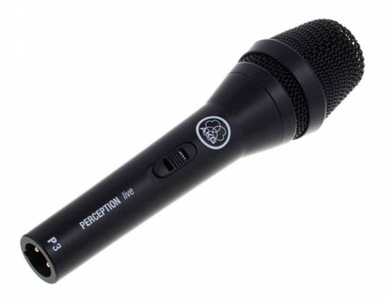 AKG Perception P3 S Cardioid Dynamic Microphone -Horizontal View