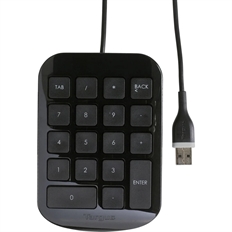 Targus AKP10US - Teclado Numérico USB, 18 Teclas, Diseño Ergonómico, Negro