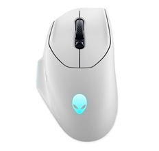 Alienware Gaming AW620M  - Ratón Gamer Inalámbrico, USB Recargable, Óptico, 26000 DPI, 7 Botones Programables, RGB, Blanco