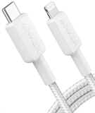 Anker 322 - USB Cable, USB Type-C to Lightning Male, USB 2.0, 1.8m, White
