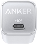 Anker  - 511 Nano 3 30W Wall Charger, USB-C, GaN, PowerIQ 3.0, white