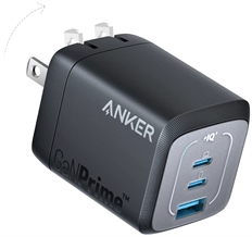 Anker Prime GaN - Wall Charger, USB-C, USB-A, 67W, Black