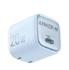 Anker Zolo Charger  - Wall Charger, 20W, USB-C, Power Delivery, GaN II, Blue