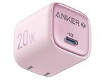 Anker Zolo Charger  - Wall Charger, 20W, USB-C, Power Delivery, GaN II, Pink