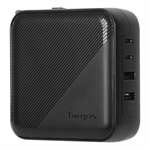Targus PowerElite GaN Wall Charger - 100W, 4-Port Fast Charger with Dual USB-C PD, Dual USB-A, International Travel Adapter, Black