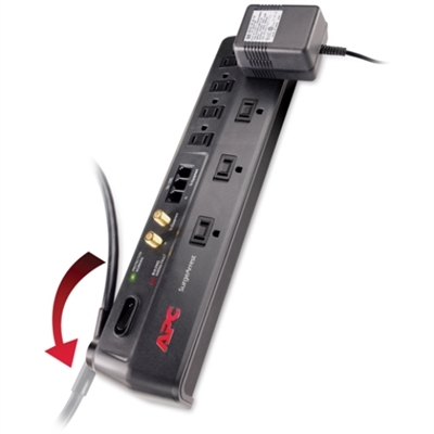 APC P8VT3 Surge Protector 6 Outlets Connected View