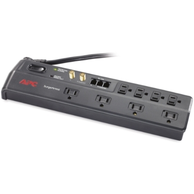 APC P8VT3 Surge Protector 6 Outlets Horizontal View