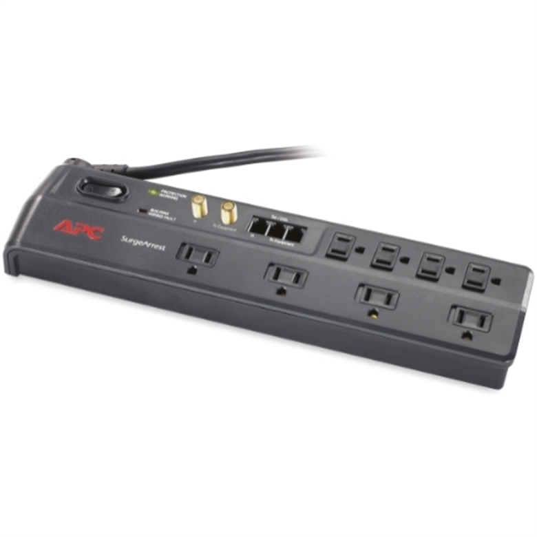 APC P8VT3 Surge Protector 6 Outlets Horizontal View
