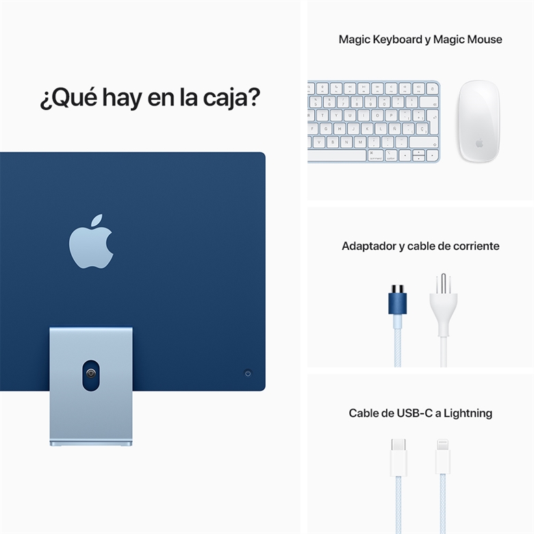 Apple iMac with 4.5K Retina display - Todo en uno - M1 - Azul package view
