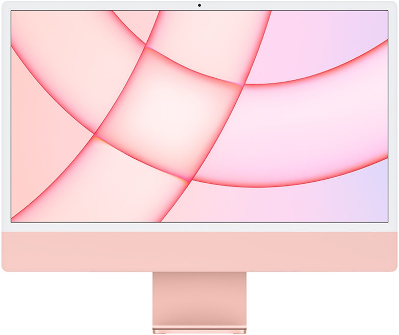 Apple iMac with 4.5K Retina display - Todo en uno - M1 - 256GB Pink Front view