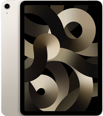 Apple iPad Air M1 Gen 5 - Starlight - Front Isometric View