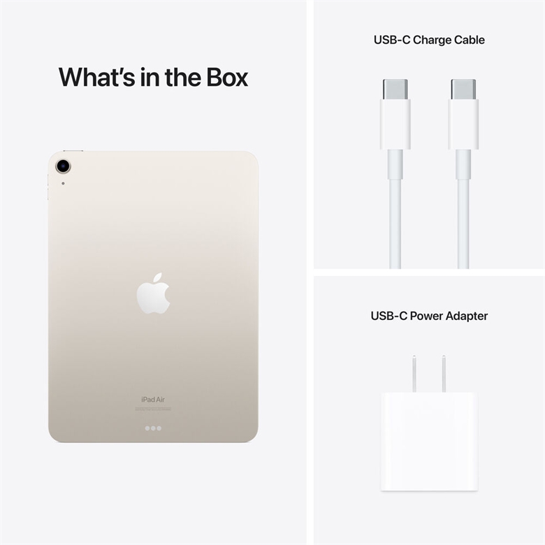 Apple iPad Air M1 Gen 5 - Starlight - What´s in the Box
