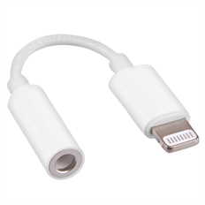 Apple MMX62AM/A - USB Adapter, Lightning Male to 3.5mm Female, White