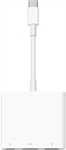 Apple Digital AV Multiport Adaptador de Video - USB-C Macho a HDMI, USB-C, USB-A Hembra, Hasta 3840 x 2160, 9cm, Blanco