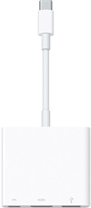 Apple Digital AV Multiport Adaptador de Video - USB-C Macho a HDMI, USB-C, USB-A Hembra, Hasta 3840 x 2160 a 60Hz, 0.9m, Blanco