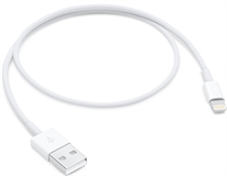 Apple MXLY2AM/A - USB Cable, Lightning Male to USB Type-A Male, USB 2.0, 1m, White