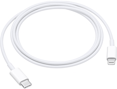 Apple MM0A3AM/A - USB Cable, USB Type-C to Lightning Male, USB Type-C, 1m, White