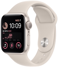 Apple Watch SE 2nd Gen - SmartWatch for iOS, 44mm Retina LTPO OLED, 296mAh, Charging Wireless, Starlight