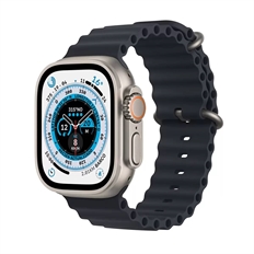 Apple Watch Ultra GPS  - SmartWatch Para iOS, 49mm Retina LTPO OLED, Carga Cableado, Titanio, Correa Oceano de Medianoche