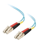 Legrand Quiktron  - Cable de Fibra Óptica OM4 Patch Cord, Conectores LC a LC, Fibra Multimodo de 50-125 µm, Cubierta de PVC Riser, Aqua, 6 Metros
