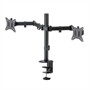 ARG-BR-1603 Soporte de Escritorio de Doble Brazo para Monitores de hasta 32 con Abrazadera-Vista Posterior