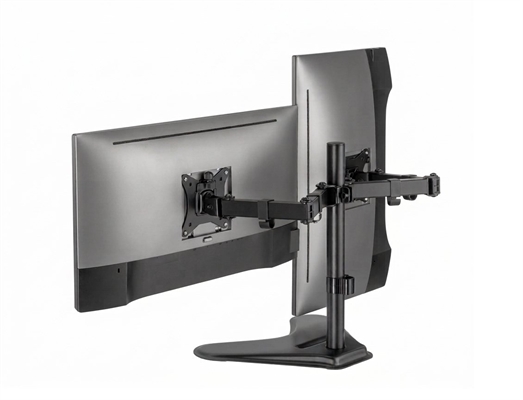 ARG-BR-1605 Soporte de Escritorio para Doble Monitor con Base-Vista Posterior