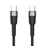 ArgomTech Dura Speed - USB-C to USB-C Cable, 65W Fast Charging, Nylon Braided, 3m/10ft, Black