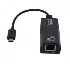 ArgomTech ARG-CB-0062 - USB-C to RJ45 Gigabit Ethernet Adapter, 1000Mbps Network Speed, Plug & Play, 15cm, Black