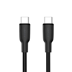 ArgomTech Dura Flex - Cable USB-C a USB-C, Carga Rápida 65W, Silicona Flexible, 1.8m, Negro