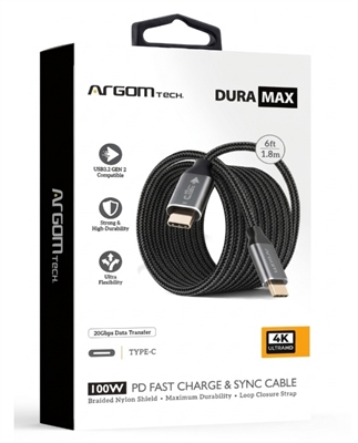 ARG-CB-1401BK-Black-Fast Charge PD 100W- Box