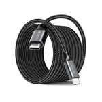 ArgomTech ARG-CB-1405BK - Cable USB-C a USB-C, USB4, Carga Rápida 100W, Transferencia de 40Gbps, Compatible con Video 8K, Nylon Trenzado, 1.8m, Negro