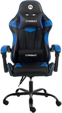 ArgomTech Ergo GX5 - Blue Gaming Chair, Metal and Synthetic Leather, Adjustable Headrest, Lumbar Support, Adjustable Seat Height, Fixed Armres