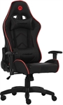 ArgomTech Ergo FX - Black Gaming Chair, Metal and Synthetic Leather, Adjustable Headrest, Lumbar Support, Adjustable Seat Height, Adjustable Armrest
