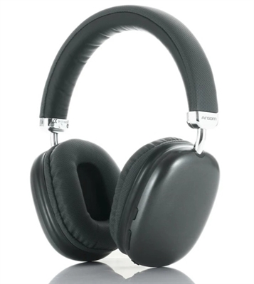 ARG-HS-2553BK-Black-Headphones-Bluetooth-Angled View