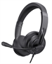 ARG-HS-2600BK- Black-Wired Headphones-Angled View