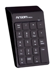 ArgomTech  - Teclado numérico, Con Cable Retráctil, USB, Negro