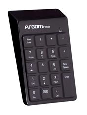 ArgomTech  - Teclado numérico, Con Cable Retráctil, USB, Negro