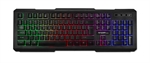 ArgomTech  - Teclado Gaming Combat KB55, Retroiluminación LED Rainbow, 19 Teclas Anti-Ghosting, Cable 1.5m USB, Inglés, Negro