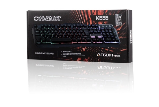 ARG-KB-2056BK Black-Teclado-Gamer-Cableado-Rainbow-Caja