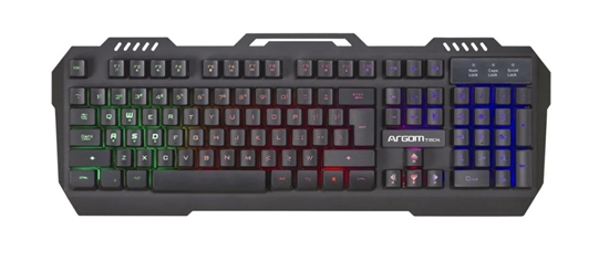 ARG-KB-2056BK Black-Teclado-Gamer-Cableado-Rainbow-Vista-Frontal