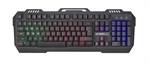 ArgomTech  - Teclado Gamer Combat KB56, Retroiluminación LED Rainbow, 19 Teclas Anti-Ghosting, Cable USB de 1.5m, Distribución en Inglés, Negro