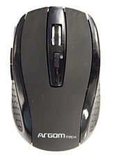 ArgomTech  - Mouse Inalámbrico, Receptor USB Nano 2.4GHz, Hasta 1600 DPI 6 Botones, Negro
