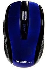 ArgomTech - Mouse Inalámbrico, Receptor USB Nano 2.4GHz, Hasta 1600 DPI 6 Botones, Azul